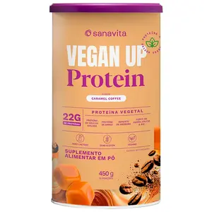 Vegan Up Protein Sanavita Sabor Caramel Coffee 450g