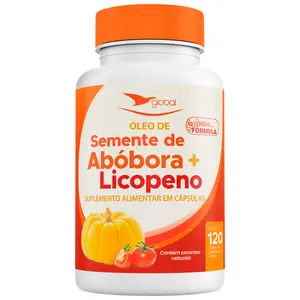 Óleo de Semente de Abóbora com Licopeno Global Suplementos 120 Cápsulas