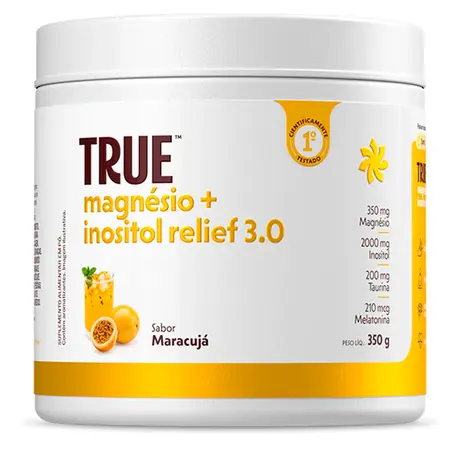 Magnésio Inositol Relief 3.0 True Source Sabor Maracujá 350g