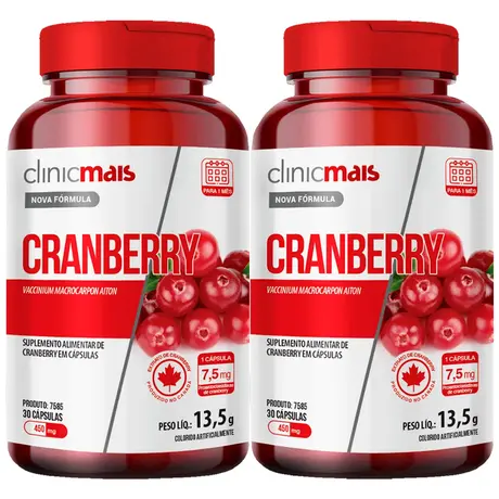 Kit 2 Cranberry Clinicmais 30 Cápsulas
