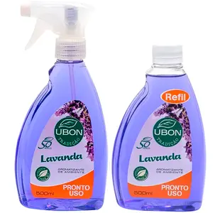 Kit 2 Aromatizante de Ambiente Lavanda Ubon 500ml Spray e Refil