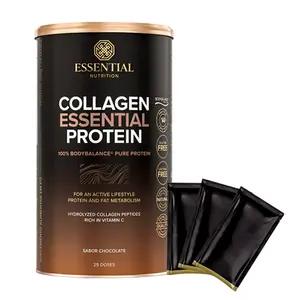 Collagen Bodybalance Essential Protein 510g Chocolate Ganhe Brinde