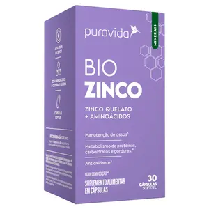 Bio Zinco Quelato Puravida 30 Cápsulas