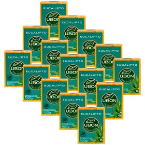 Kit 15 Sabonete Glicerinado Eucalípto Ubon 100g