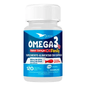 Ômega 3 Peixinho 18 EPA 12 DHA Family Global Suplementos 120 Cápsulas