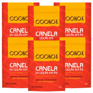 Kit 6 Canela do Ceilão em Pó Cookoa Cinnamomum Zeylanicum 60g