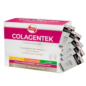 Colagentek Vitafor 30 Sachês 10g Sabores Sortidos Ganhe Brinde