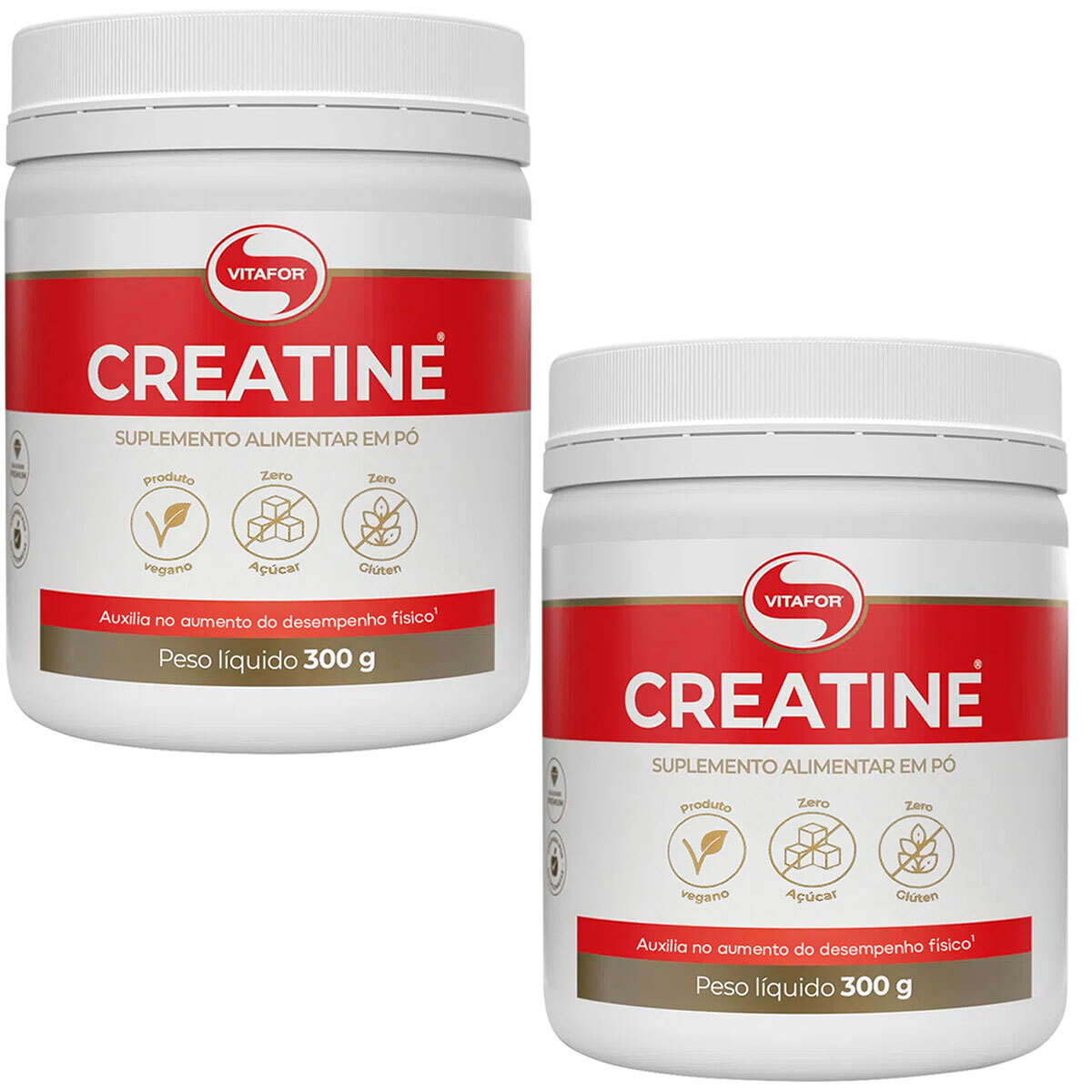 Kit 2 Creatine Monohidratada Vitafor 300g Kit 2 Creatine