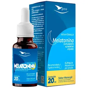 Melatonina em Gotas Global Suplementos 20ml Sabor Maracujá