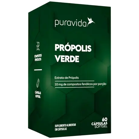 Própolis Verde Puravida 60 Cápsulas