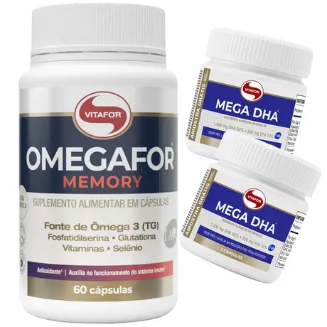 Omegafor Memory Vitafor 60 Cápsulas Ganhe Brinde