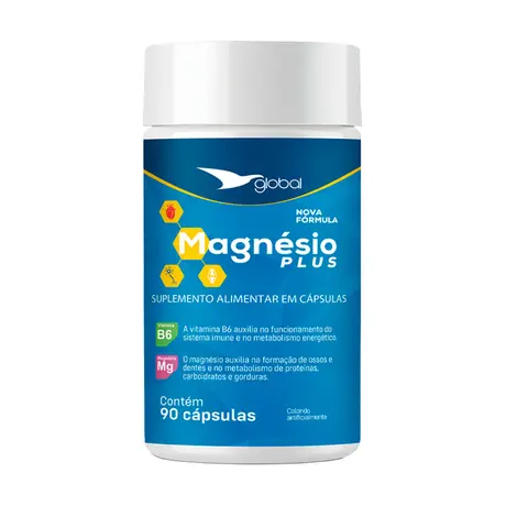 Magnésio Plus Global Suplementos 90 Cápsulas