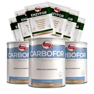 Kit 3 Carbofor Vitafor 400g Ganhe Brinde