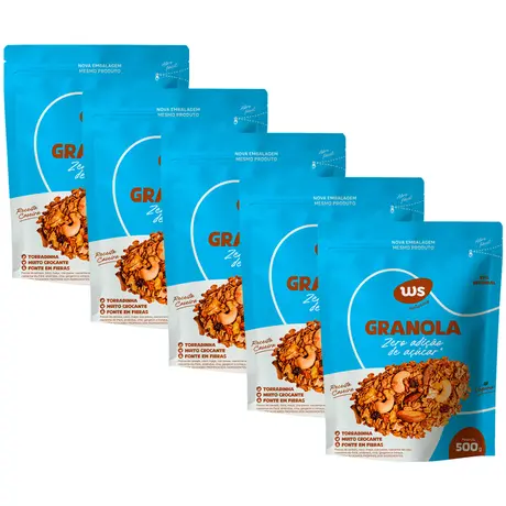Kit 5 Granola Sem Açúcar Ws Naturais 500g