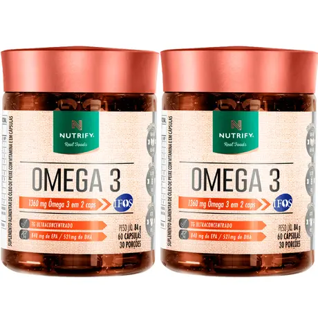 Kit 2 Ômega 3 Nutrify 60 Cápsulas