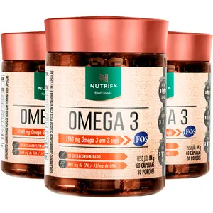 Kit 3 Ômega 3 Nutrify 60 Cápsulas