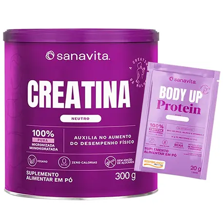 Creatina Sanavita 300g Ganhe Brinde