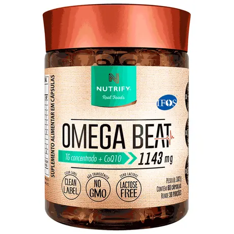 Ômega Beat com CoQ10 Nutrify 60 Cápsulas