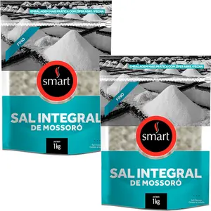 Kit 2 Sal Marinho Integral de Mossoró Fino Smart 1kg