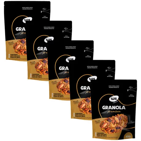 Kit 5 Granola Premium Ws Naturais 500g